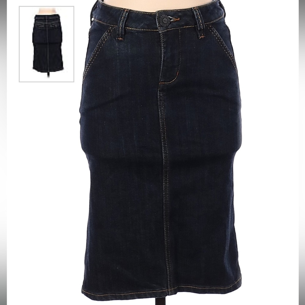 BCBG midi denim skirt